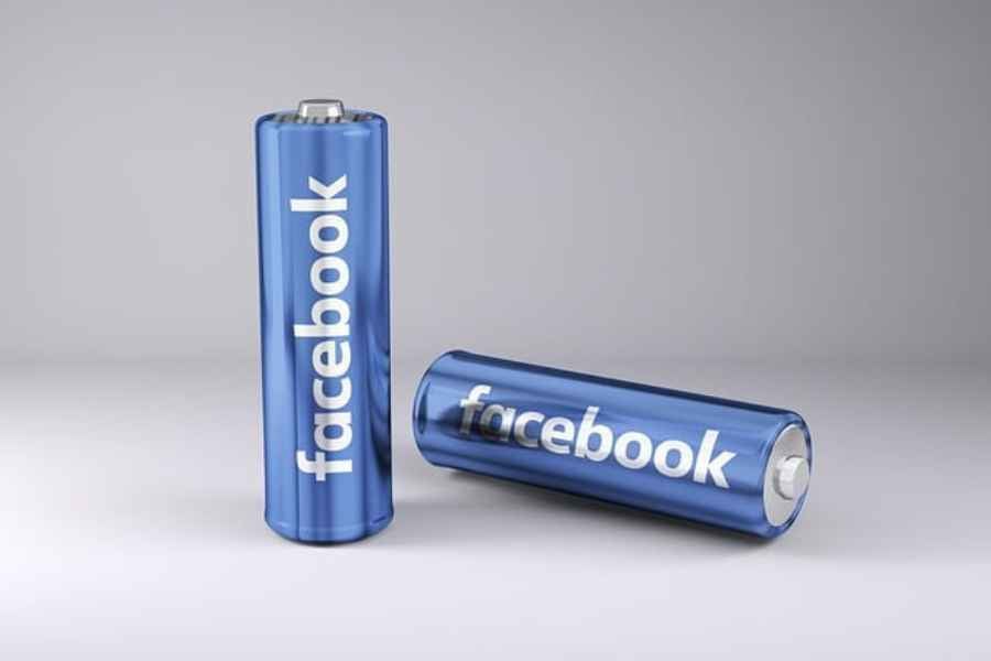 two batteries with facebook written on them