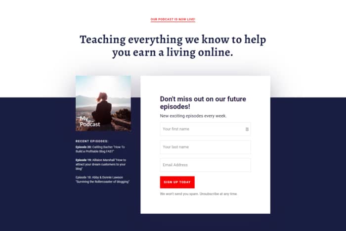 convertkit review landing page integrations