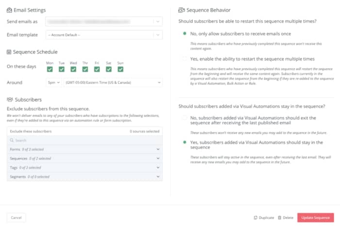 convertkit review sequences