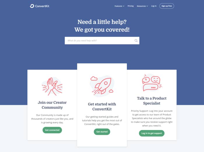 convertkit review support and training
