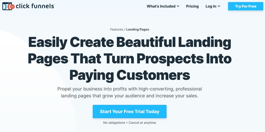 clickfunnels homepage
