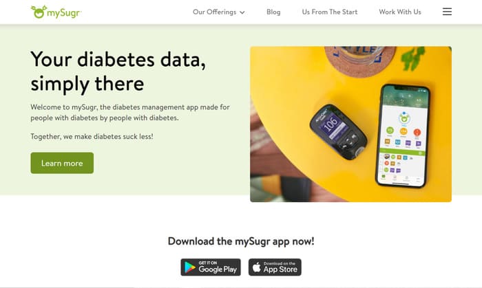 landing page optmization headline example from mysugr