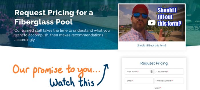 landing page optmization relevant video example 