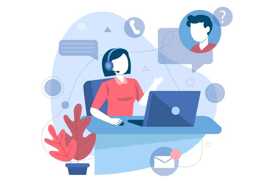 a woman telemarketer