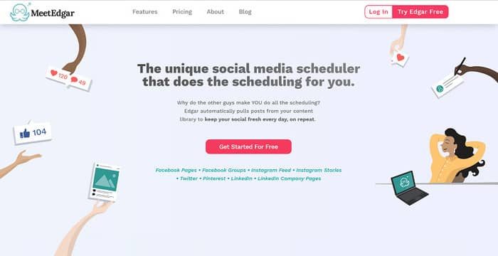social media tools meet edgar homepage