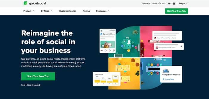 social media tools sproutsocial homepage