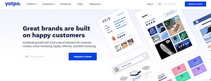 social media tools yotpo homepage