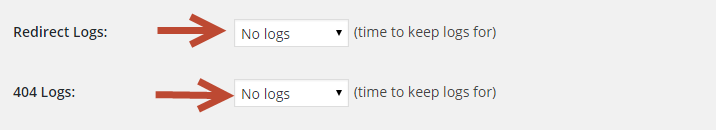 Redirection WordPress Plugin - disable logging