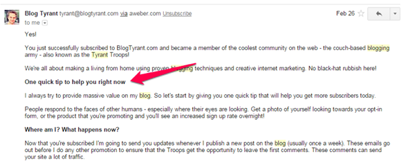 quick subscriber tip
