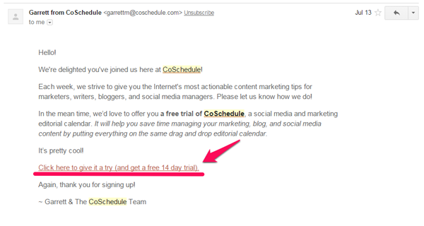 strategic welcome email