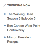Quora target trending topics