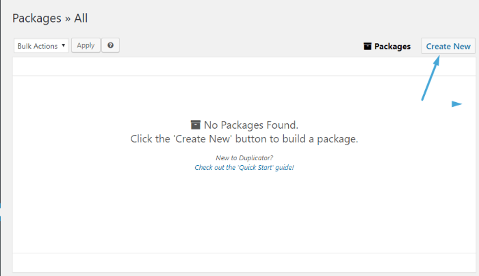 Duplicator - create a package