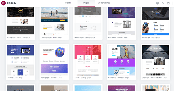 elementor review pro templates