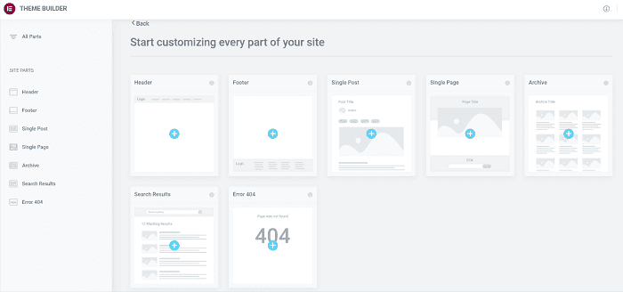 elementor review theme builder
